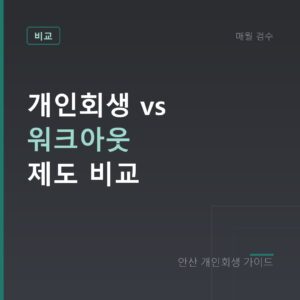 안산 개인회생 개인회생 vs 워크아웃 제도 비교