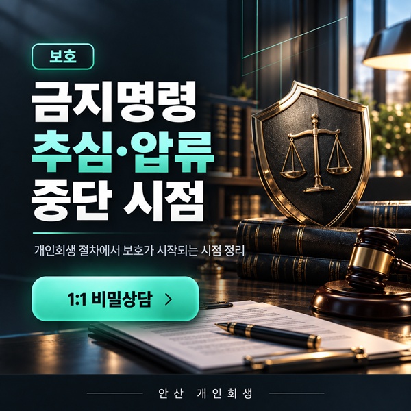 개인회생 금지명령 | 추심 전화와 압류가 멈추는 시점